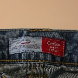 Aeropostale Chelsea Skinny Bootcut Jeans - Blue and Red Label
